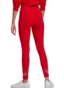 Leggings Adidas Trefoil Rojos Para Mujer