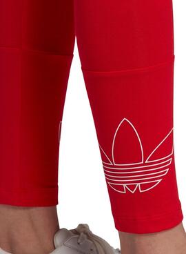 Leggings Adidas Trefoil Rojos Para Mujer