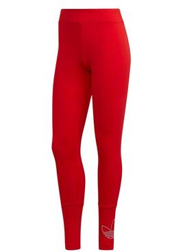 Leggings Adidas Trefoil Rojos Para Mujer