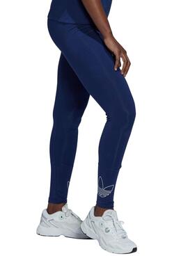 Leggings Adidas Trefoil Marina Para Mujer