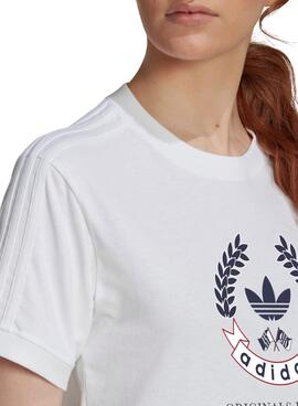 Camiseta Adidas Graphic Blanca Para Mujer