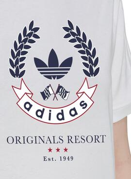 Camiseta Adidas Graphic Blanca Para Mujer