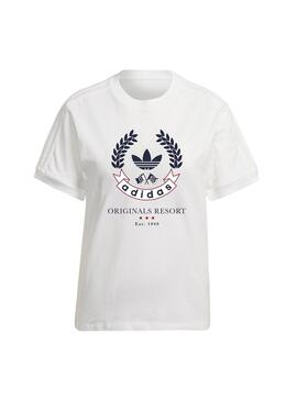 Camiseta Adidas Graphic Blanca Para Mujer