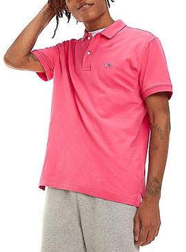 Polo Tommy Jeans Classics Solid Rosa para Hombre