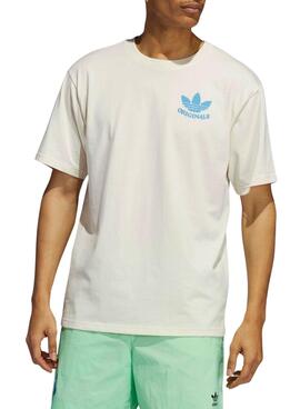 Camiseta Adidas Happy Earth Blanca Para Hombre