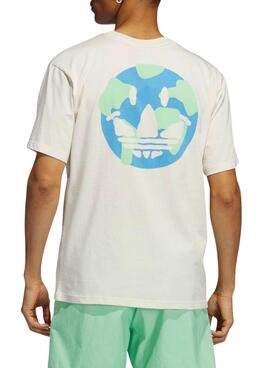 Camiseta Adidas Happy Earth Blanca Para Hombre