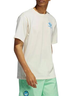 Camiseta Adidas Happy Earth Blanca Para Hombre