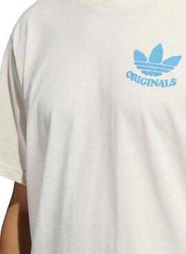 Camiseta Adidas Happy Earth Blanca Para Hombre