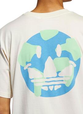 Camiseta Adidas Happy Earth Blanca Para Hombre