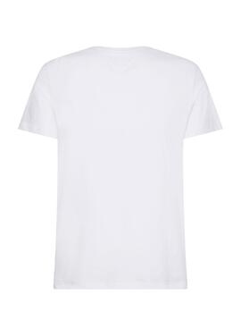 Camiseta Tommy Hilfiger Box Outline Mujer Blanca 