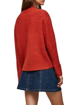 Jersey Pepe Jeans Cuello Blakely Para Mujer Rojo