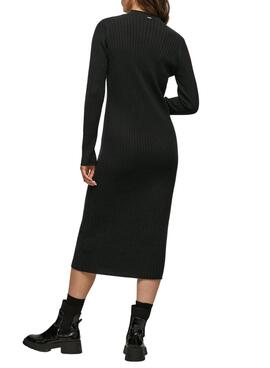 Vestido Pepe Jeans Midi Belinda Para Mujer Negro