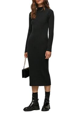 Vestido Pepe Jeans Midi Belinda Para Mujer Negro