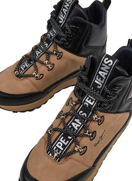 Botines Pepe Jeans Combinados Dean Mujer Camel