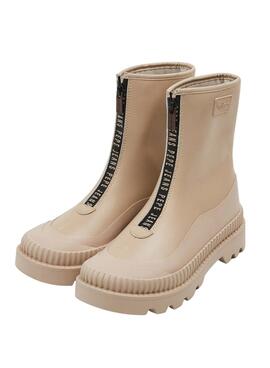 Botines Pepe Jeans Gum Zip Para Mujer Beige