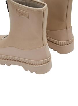 Botines Pepe Jeans Gum Zip Para Mujer Beige