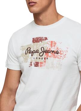 Camiseta Pepe Jeans Pintura Scotty Hombre Blanca