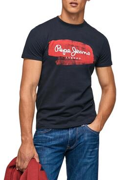 Camiseta Pepe Jeans Logo Seth para Hombre Marino