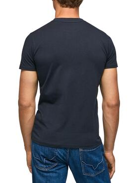 Camiseta Pepe Jeans Logo Seth para Hombre Marino