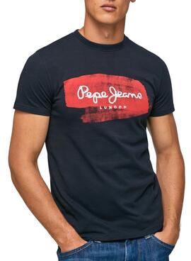 Camiseta Pepe Jeans Logo Seth para Hombre Marino