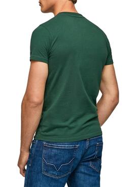 Camiseta Pepe Jeans Logo Seth para Hombre Verde