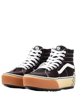 Zapatillas Vans UA Sk8 Hi Checkerboard Negras 