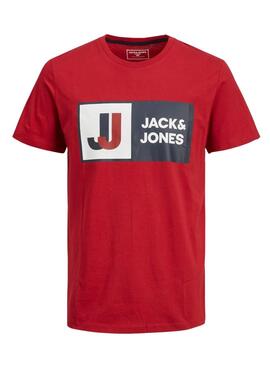 Camiseta Jack And Jones Logan para Niño Roja