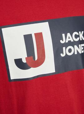 Camiseta Jack And Jones Logan para Niño Roja