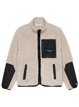 Chaqueta Calvin Klein Polar para Niño Beige