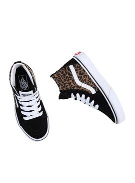 Zapatillas Vans Sk8 Hi Leopardo para Niña Negro