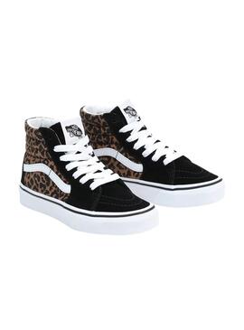 Zapatillas Vans Sk8 Hi Leopardo para Niña Negro