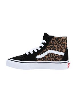 Zapatillas Vans Sk8 Hi Leopardo para Niña Negro