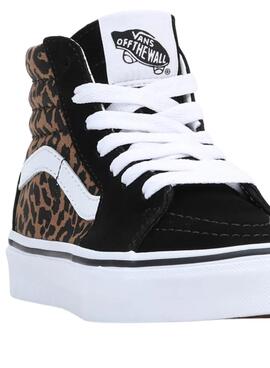 Zapatillas Vans Sk8 Hi Leopardo para Niña Negro