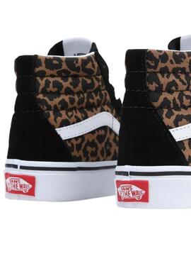 Zapatillas Vans Sk8 Hi Leopardo para Niña Negro