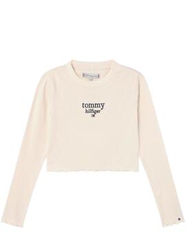 Camiseta Tommy Hilfiger Graphic Rib Niña Beige