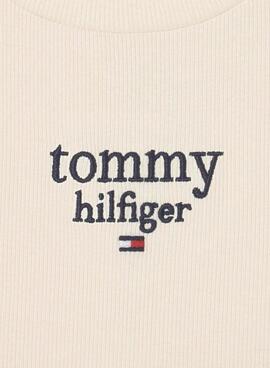 Camiseta Tommy Hilfiger Graphic Rib Niña Beige