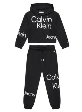 Chándal Calvin Klein Bold Para Niña Negro 