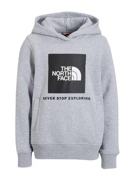 Sudadera The North Face Box Logo Niño y Niña Gris