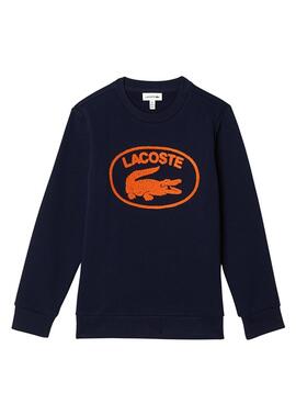 Sudadera Lacoste Contraste para Niño y Niña Marina