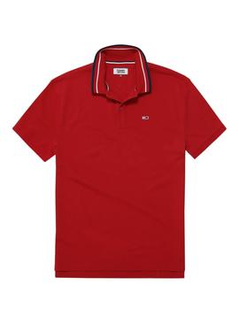 Polo Tommy Jeans Clasico Rojo Hombre