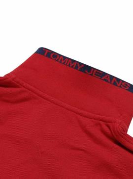 Polo Tommy Jeans Clasico Rojo Hombre