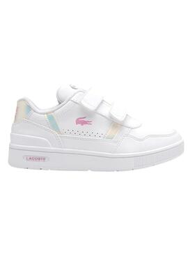 Zapatillas Lacoste T-Clip Court para Niña Blanca