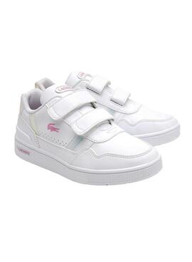 Zapatillas Lacoste T-Clip Court para Niña Blanca