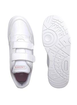 Zapatillas Lacoste T-Clip Court para Niña Blanca