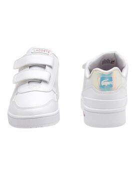 Zapatillas Lacoste T-Clip Court para Niña Blanca