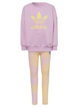 Conjunto Adidas Graphic Logo 2 Piezas Niña Rosa