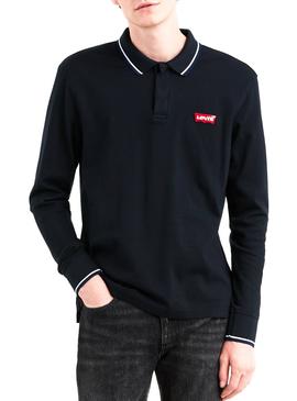 Polo Levis Patch Negro Hombre