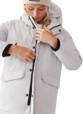 Chaqueta Ecoalf Ice Impermeable para Niña Blanca