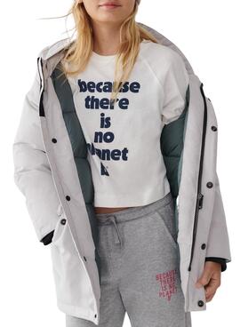 Chaqueta Ecoalf Ice Impermeable para Niña Blanca