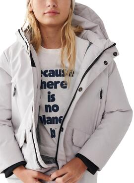 Chaqueta Ecoalf Ice Impermeable para Niña Blanca